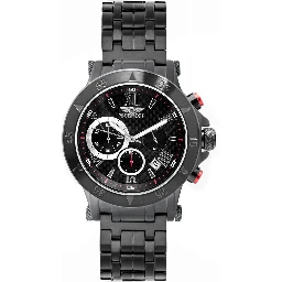 ساعة يد رسمية من الفولاذ المقاوم للصدأ الأسود