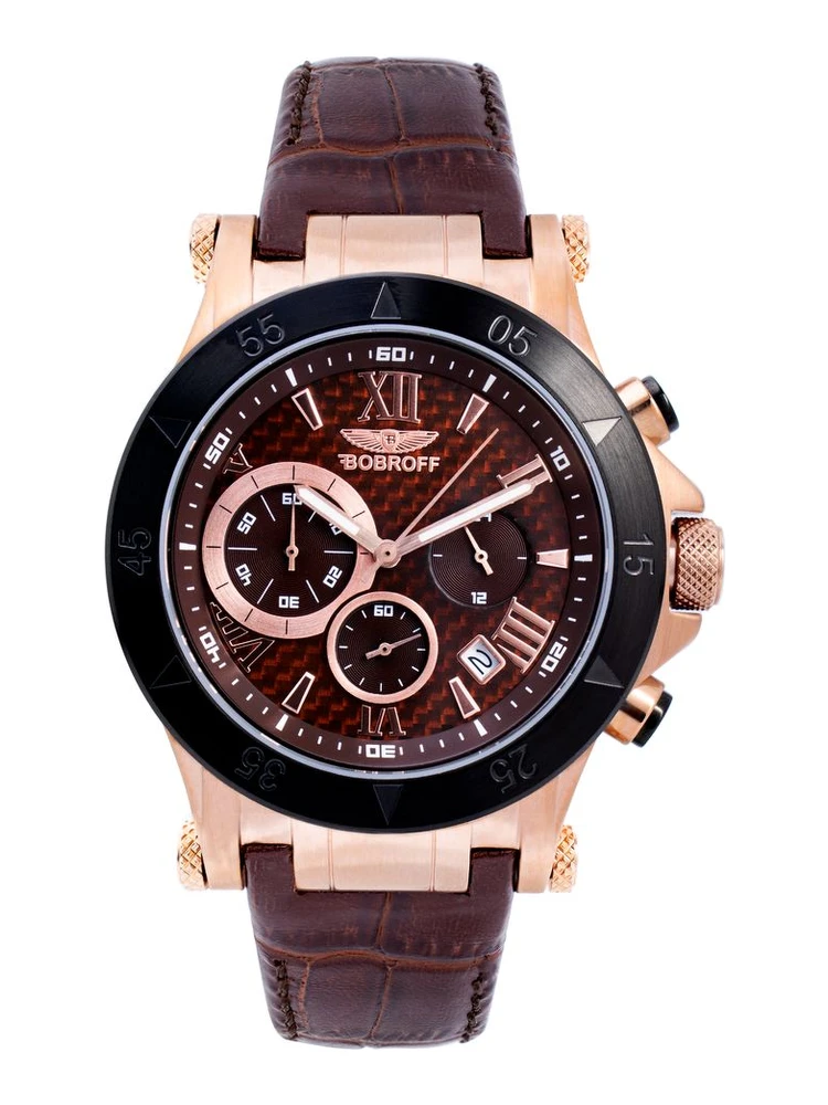 Brown Leather Dress Watch