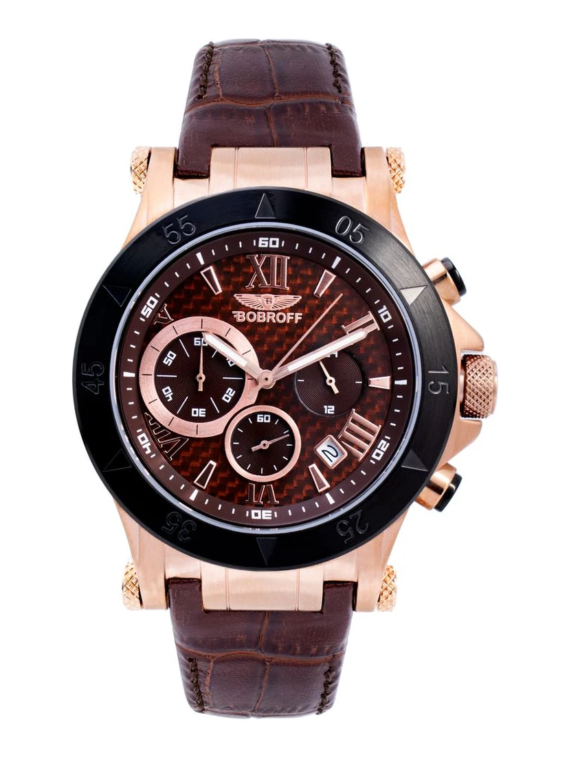 Brown Leather Dress Watch