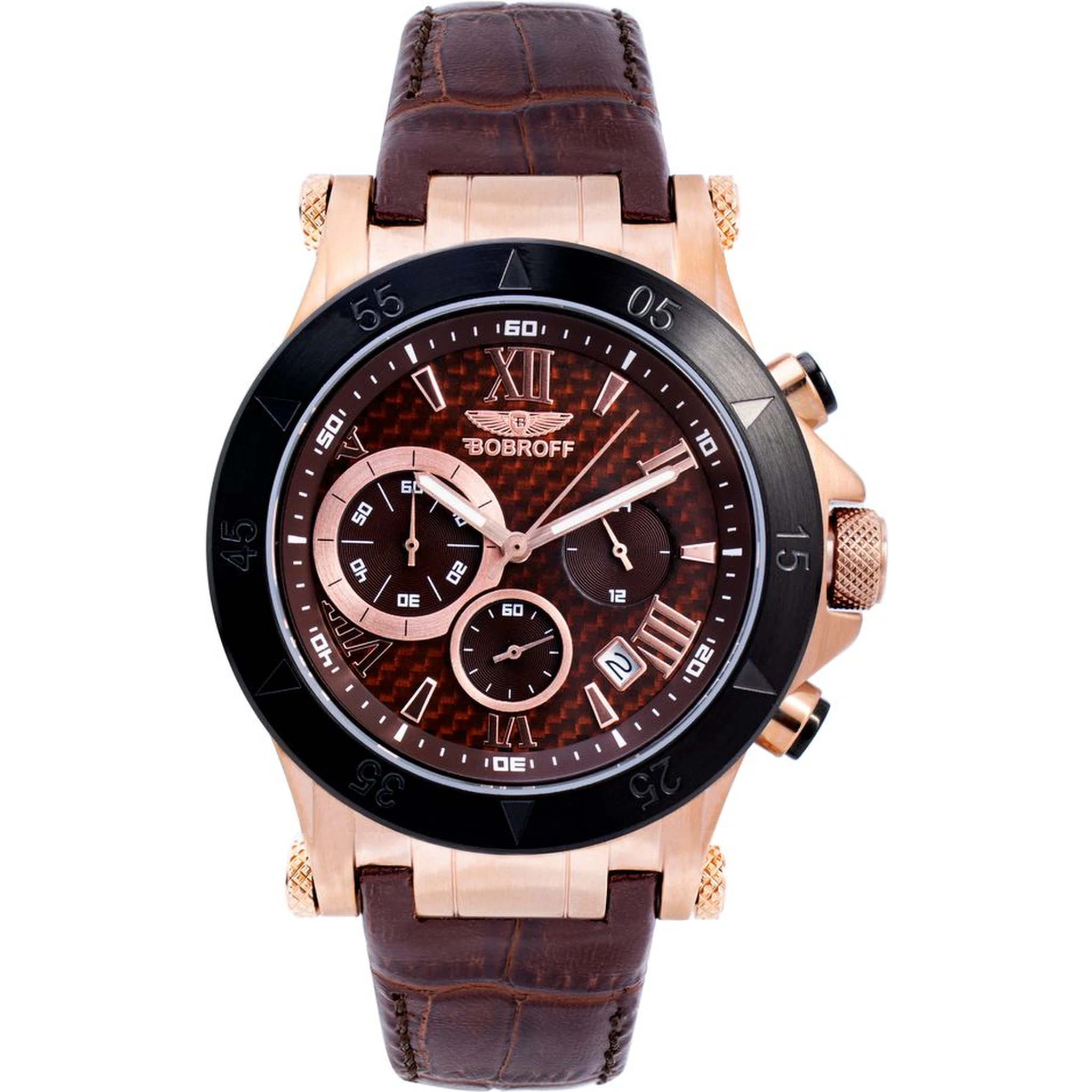 Brown Leather Dress Watch