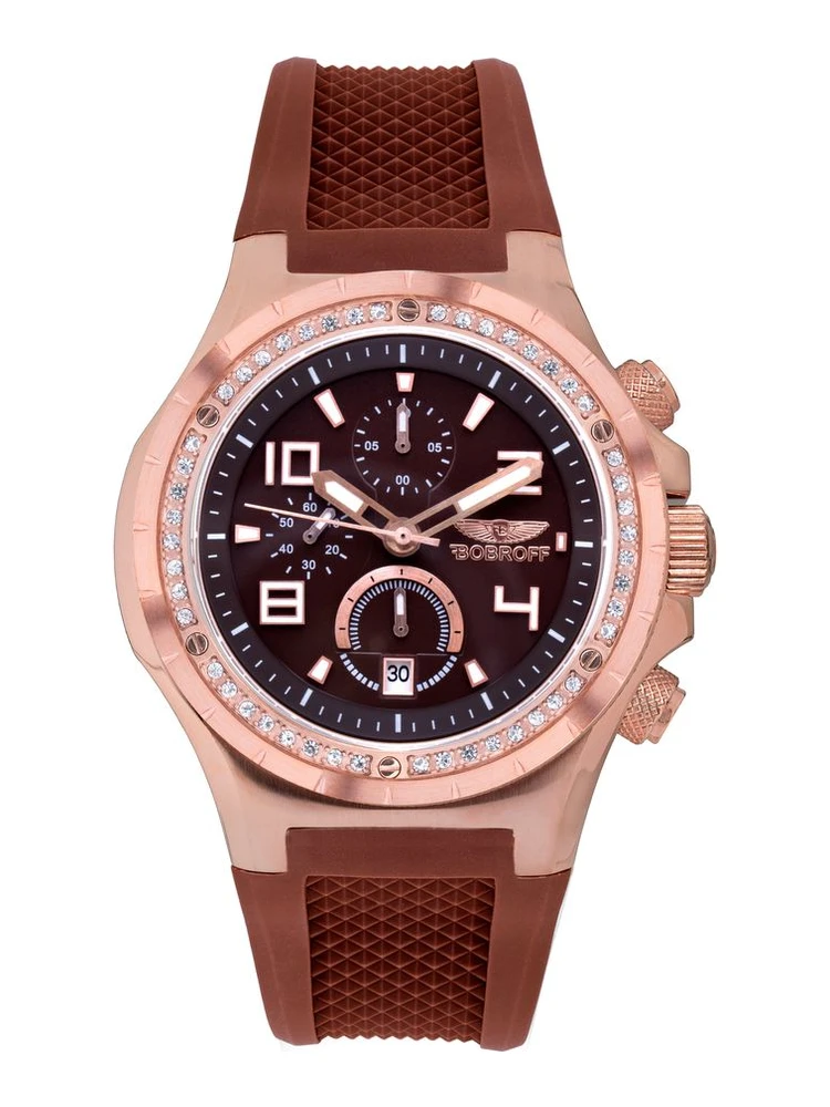 Brown Rubber Dress Watch
