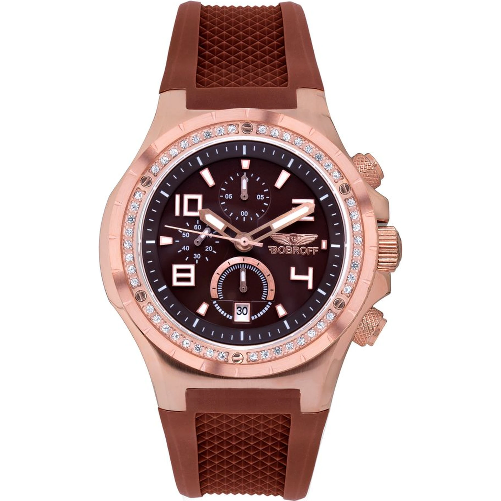 Brown Rubber Dress Watch