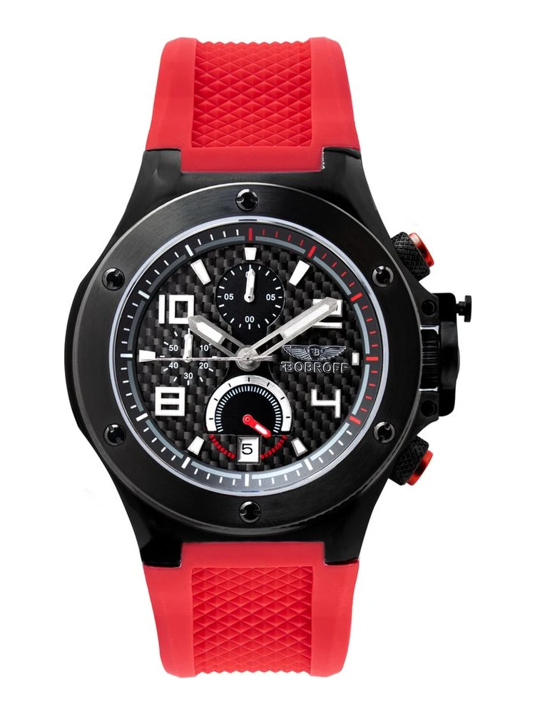 Red Rubber Sport Watch
