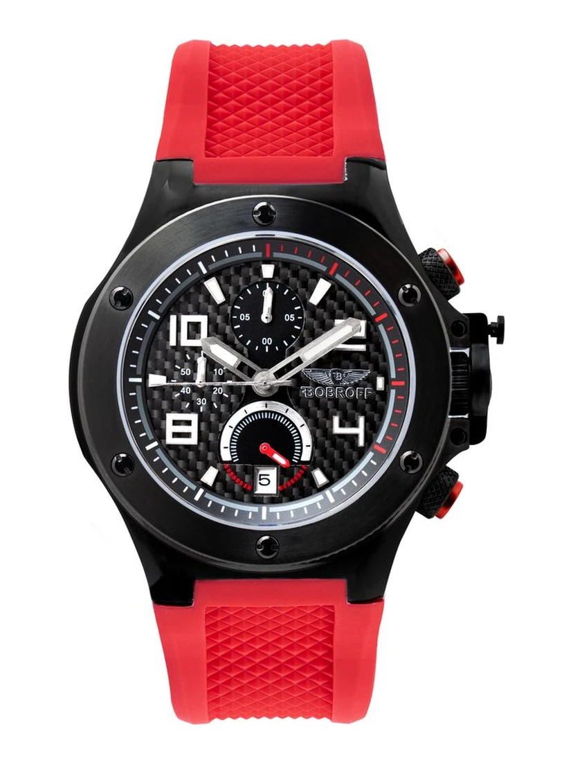 Red Rubber Sport Watch