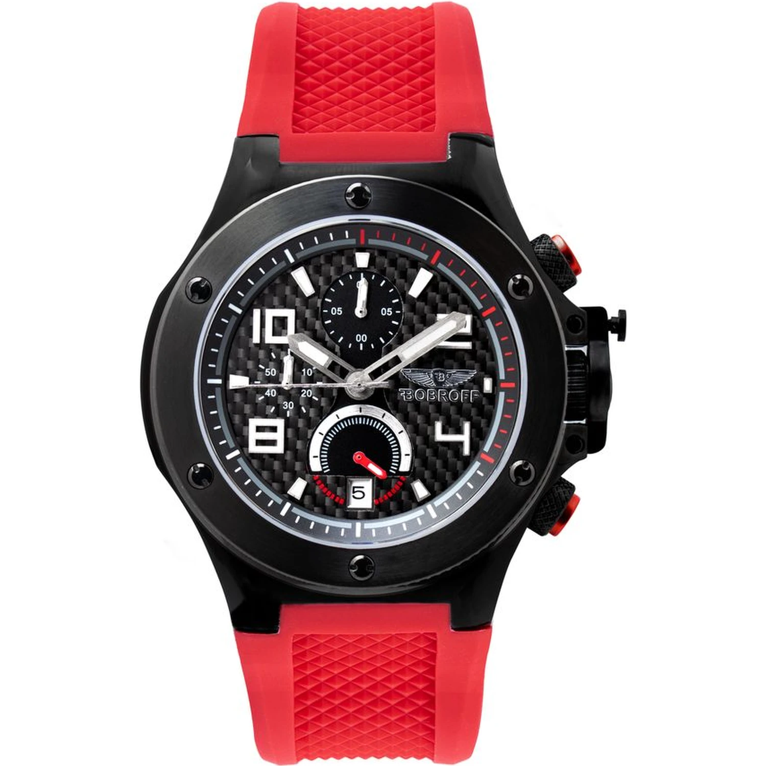 Red Rubber Sport Watch