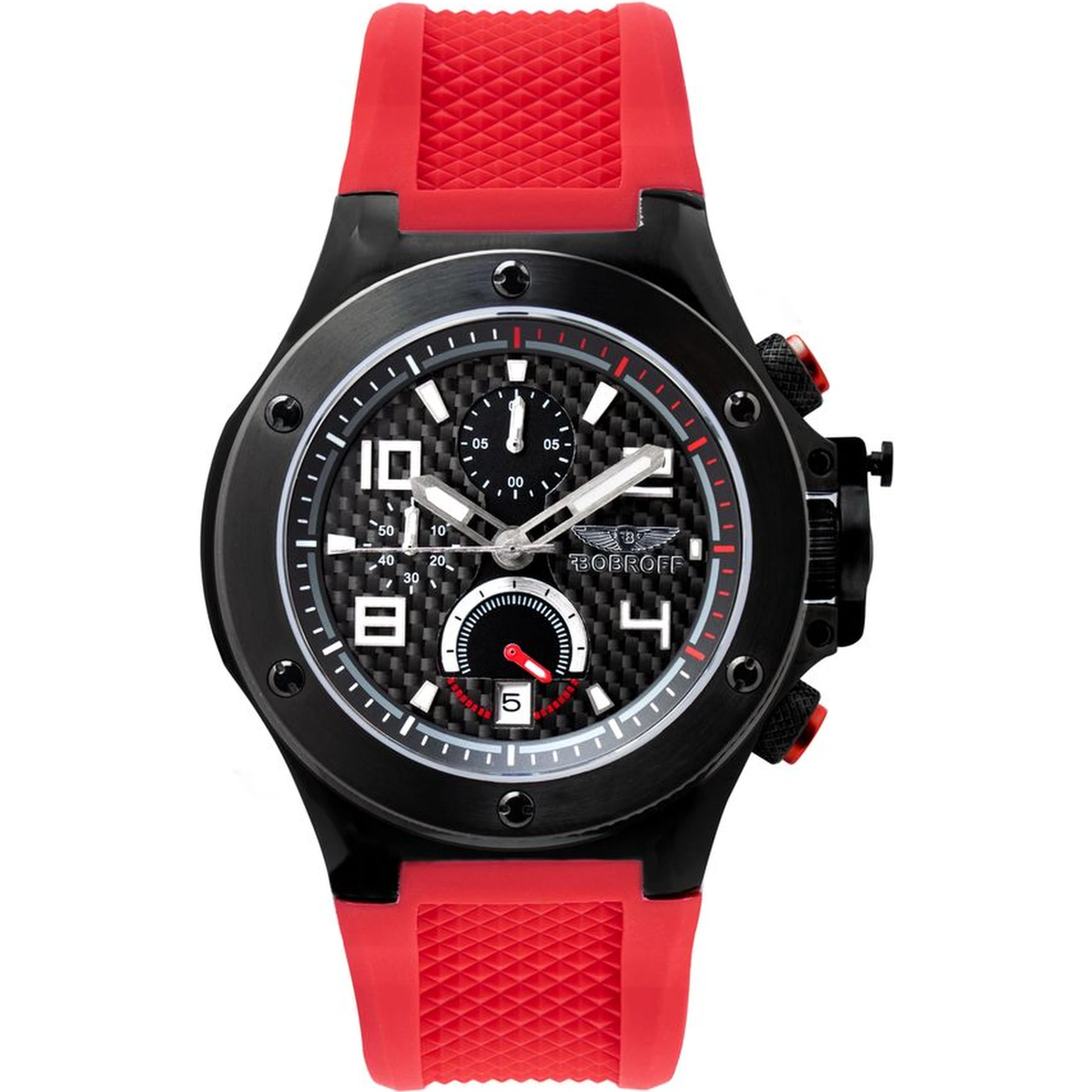 Red Rubber Sport Watch