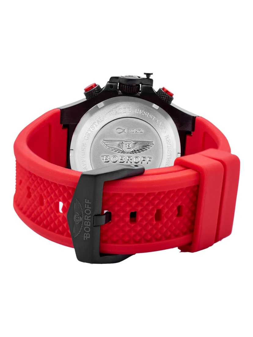 Red Rubber Sport Watch