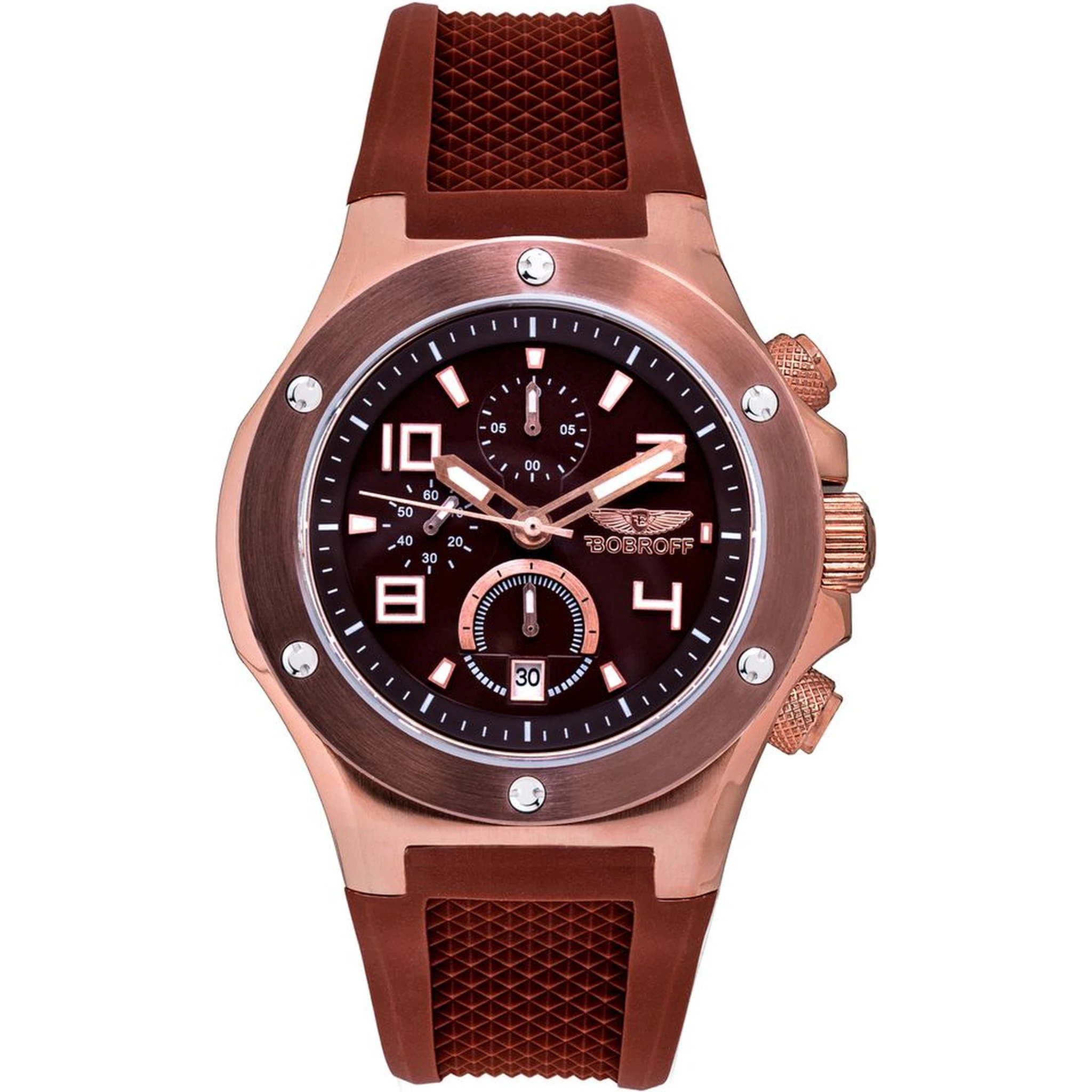 Brown Rubber Dress Watch