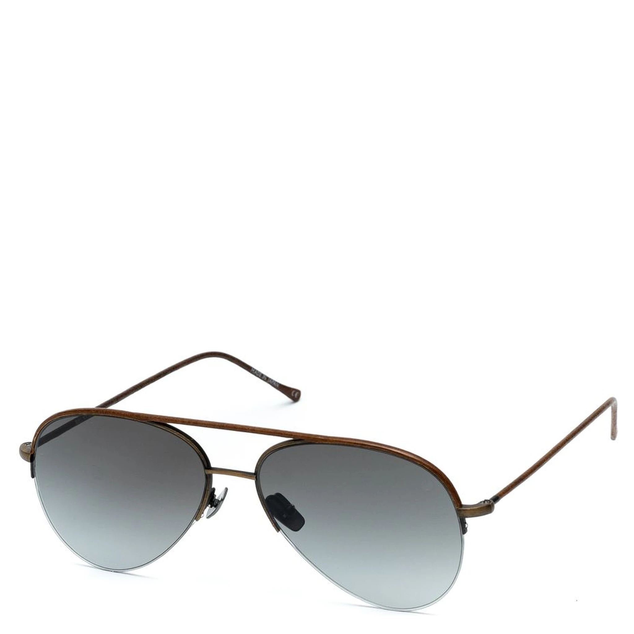 Brown Stainless Steel Sunglasses