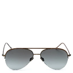 Brown Stainless Steel Sunglasses