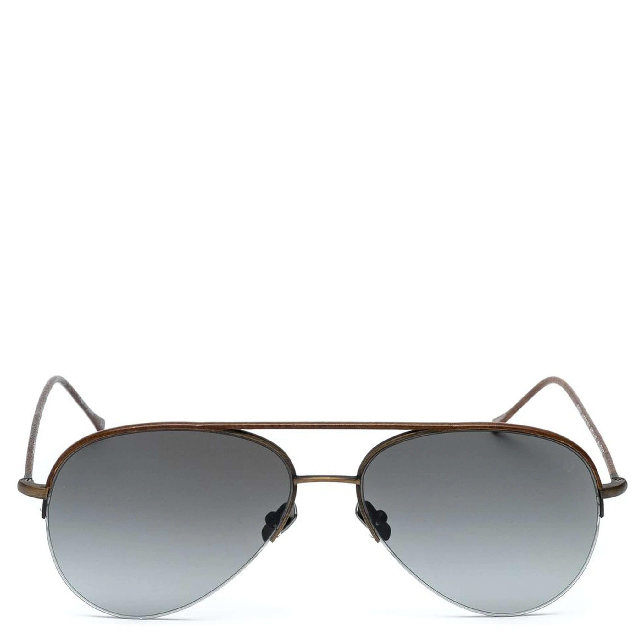 Brown Stainless Steel Sunglasses