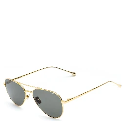 Brown Stainless Steel Sunglasses