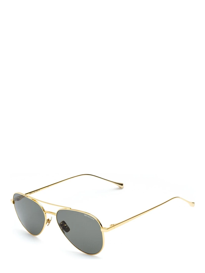 Brown Stainless Steel Sunglasses