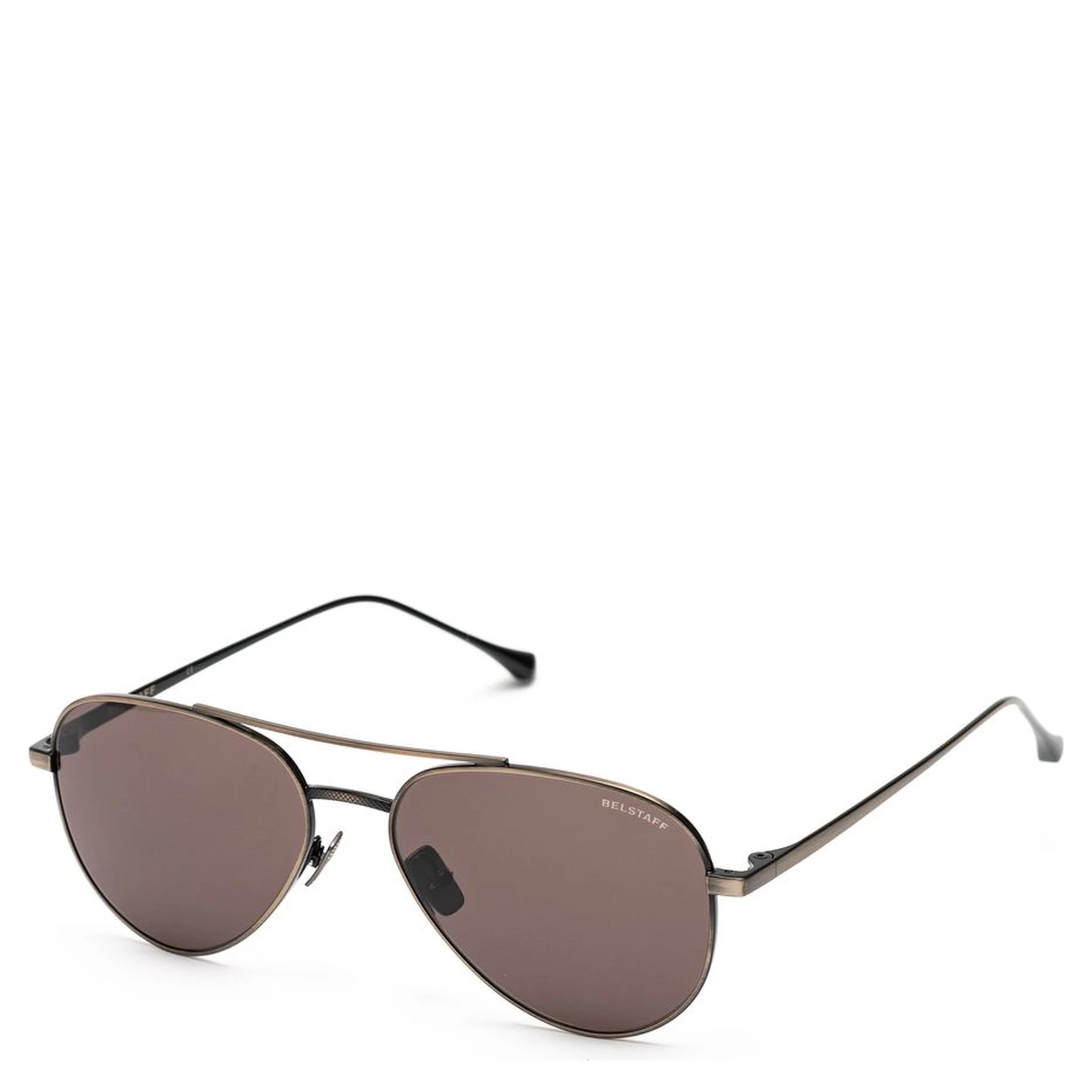 Brown Stainless Steel Sunglasses