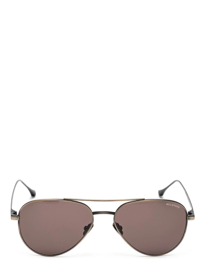 Brown Stainless Steel Sunglasses