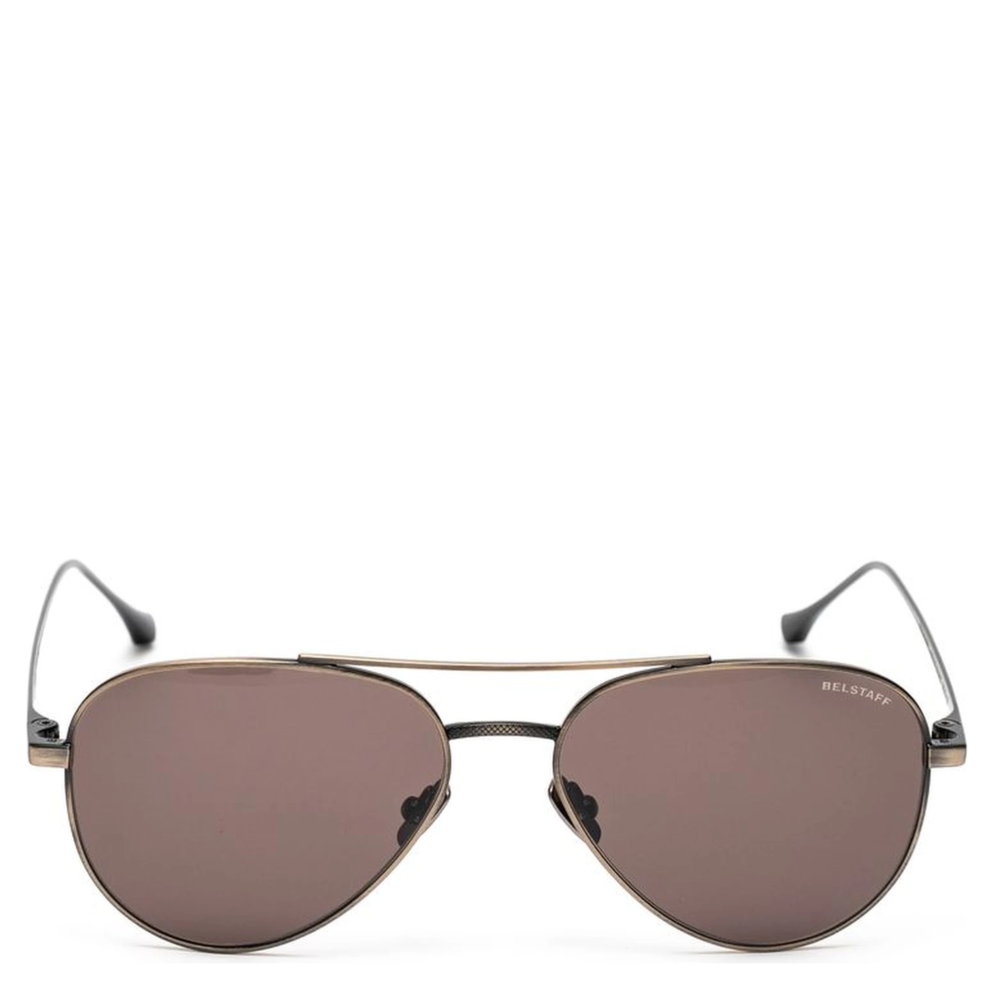 Brown Stainless Steel Sunglasses