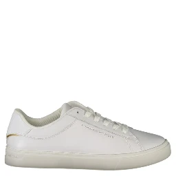 White leather low-top sneakers