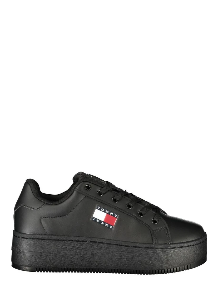 Black Polyester Sneaker
