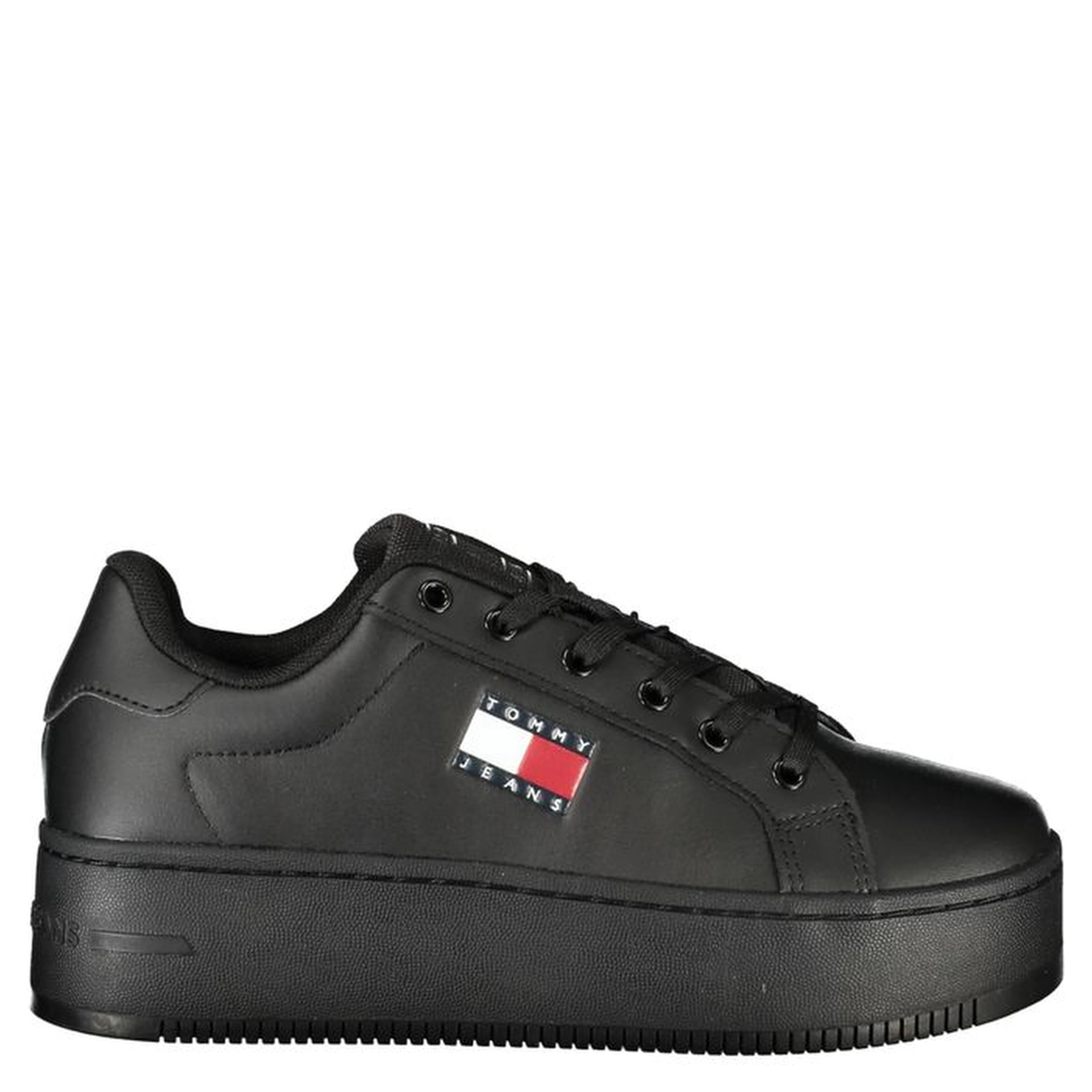 Black Polyester Sneaker