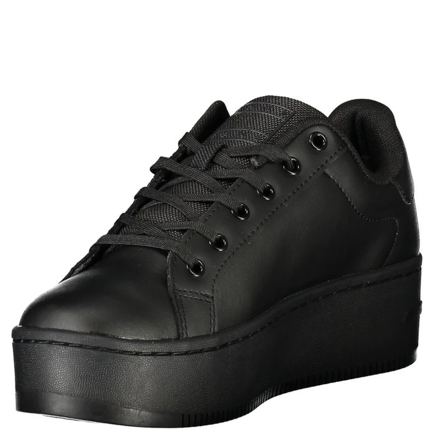 Black Polyester Sneaker