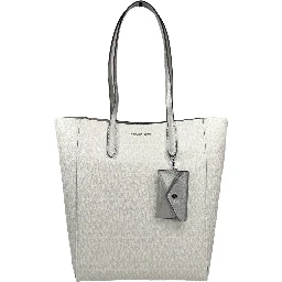 Vincent With Card Case Large Tote Purse Bag Silver