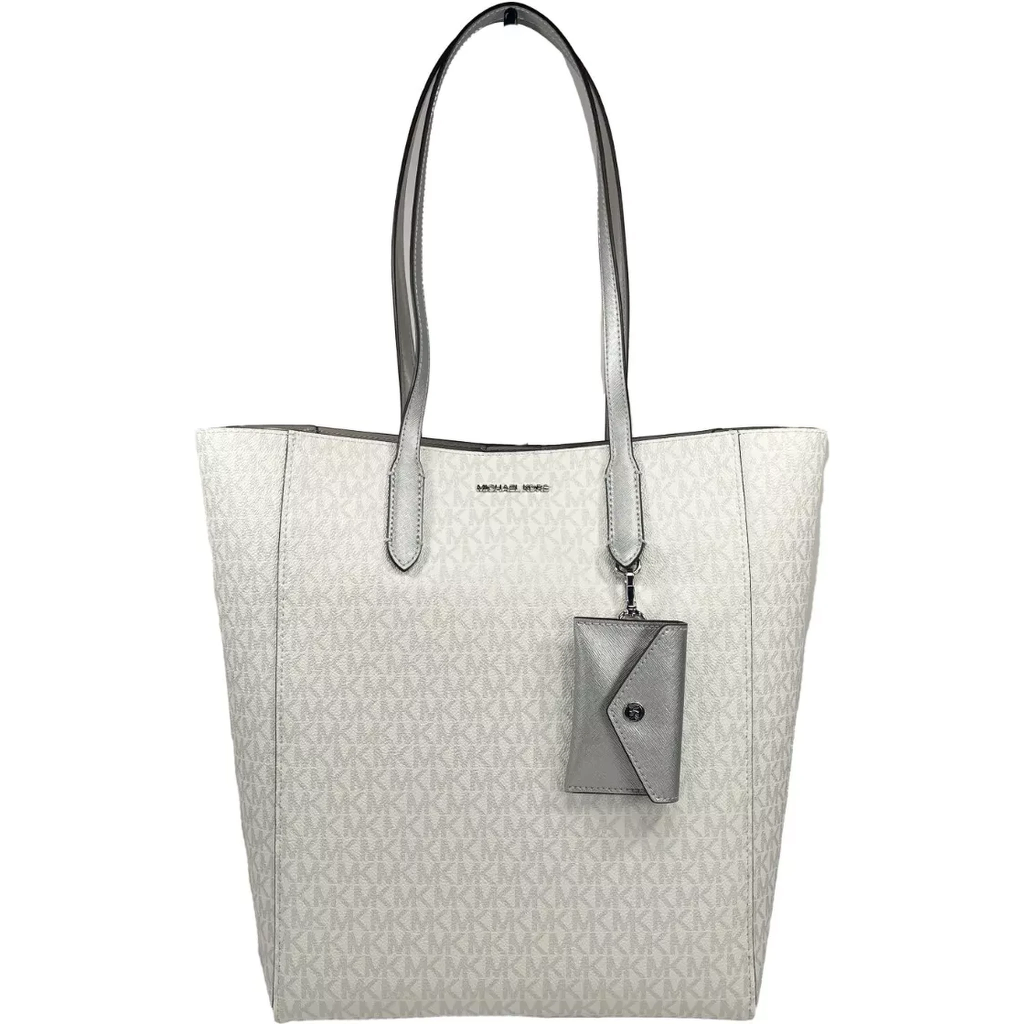 Vincent With Card Case Large Tote Purse Bag Silver