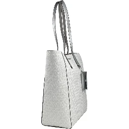 Vincent With Card Case Large Tote Purse Bag Silver