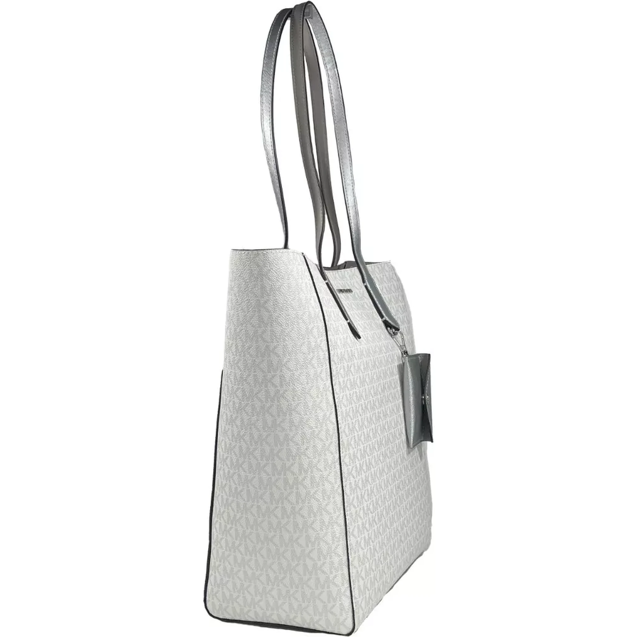 Vincent With Card Case Large Tote Purse Bag Silver