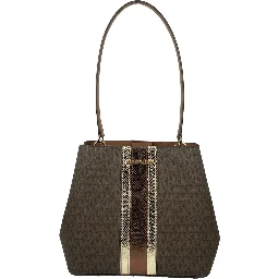 Medium Pratt Bucket Shoulder Bag Purse Brown