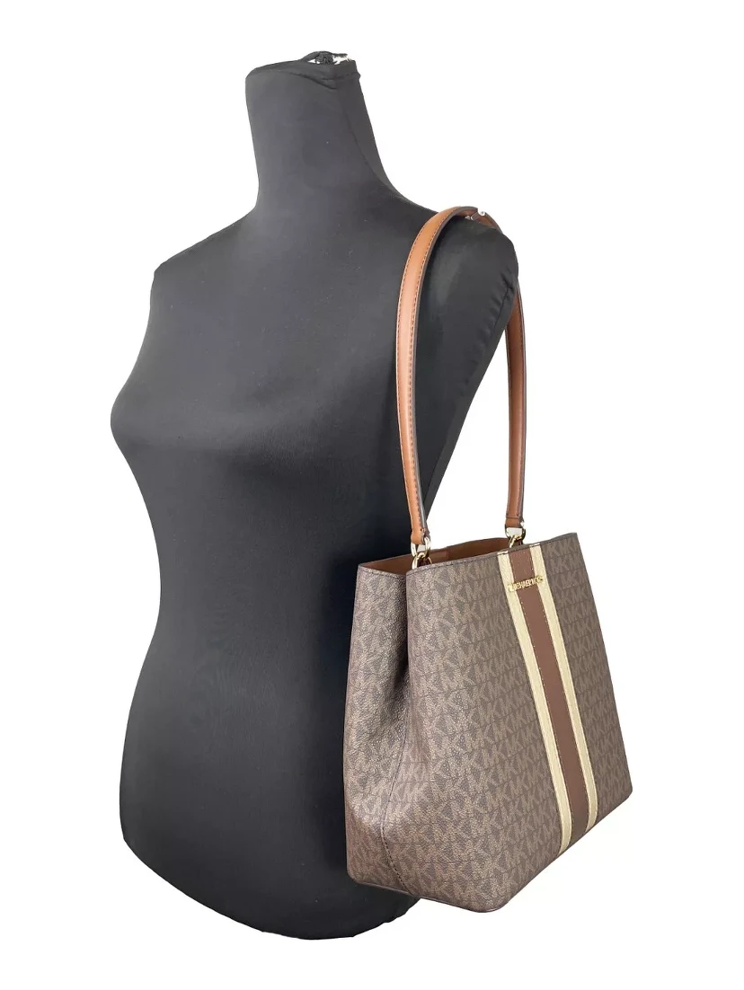 Medium Pratt Bucket Shoulder Bag Purse Brown