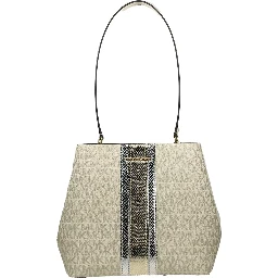 Medium Pratt Bucket Shoulder Bag Purse Pale Gold/Cream