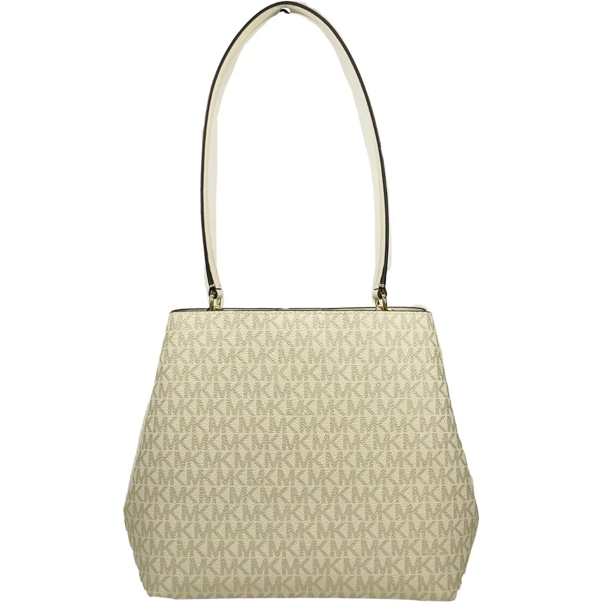 Medium Pratt Bucket Shoulder Bag Purse Pale Gold/Cream