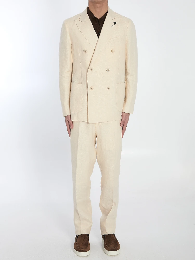 Two-piece linen suit