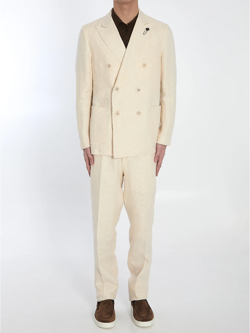 Two-piece linen suit