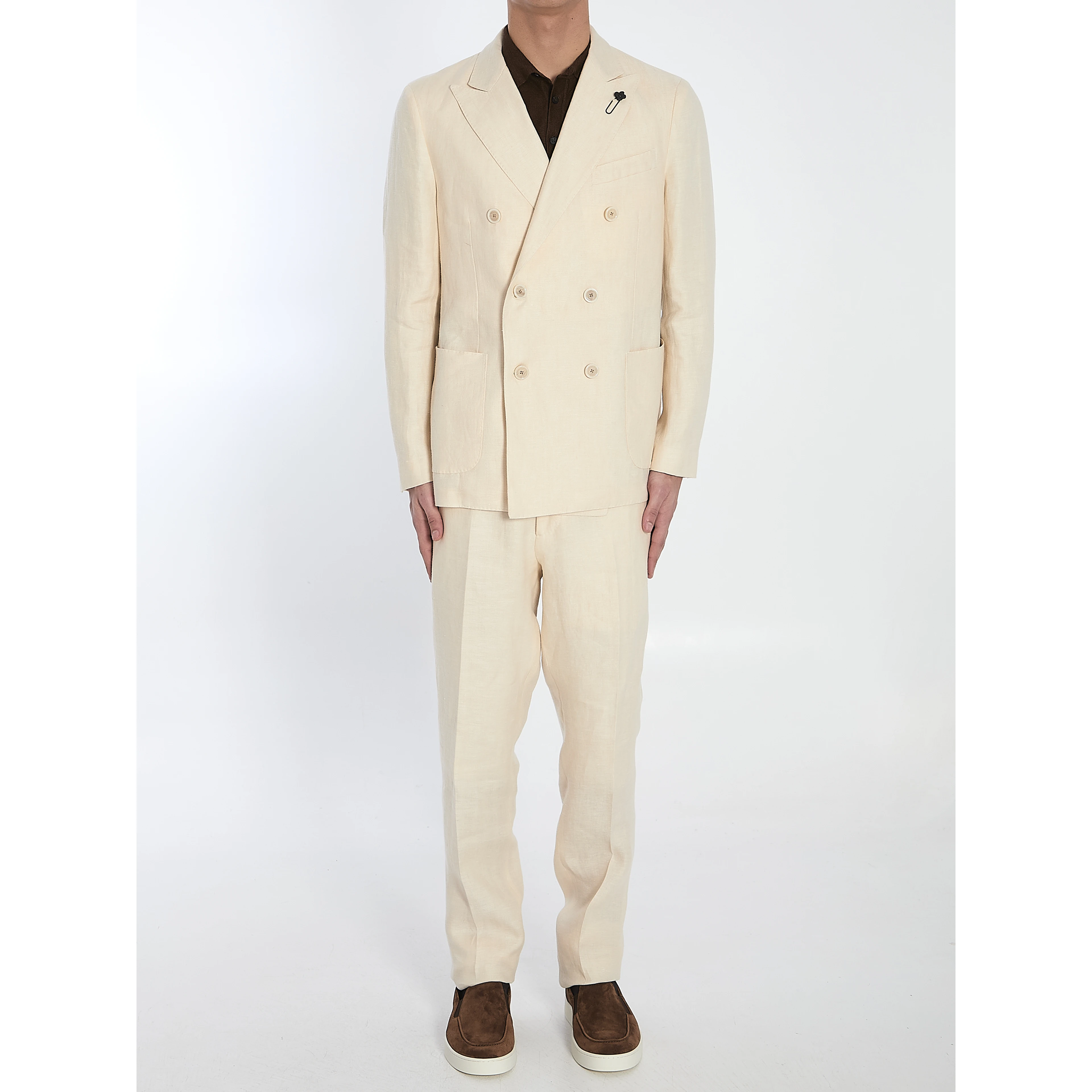 Two-piece linen suit