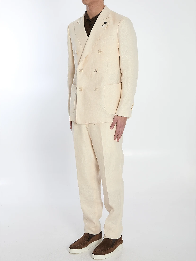 Two-piece linen suit