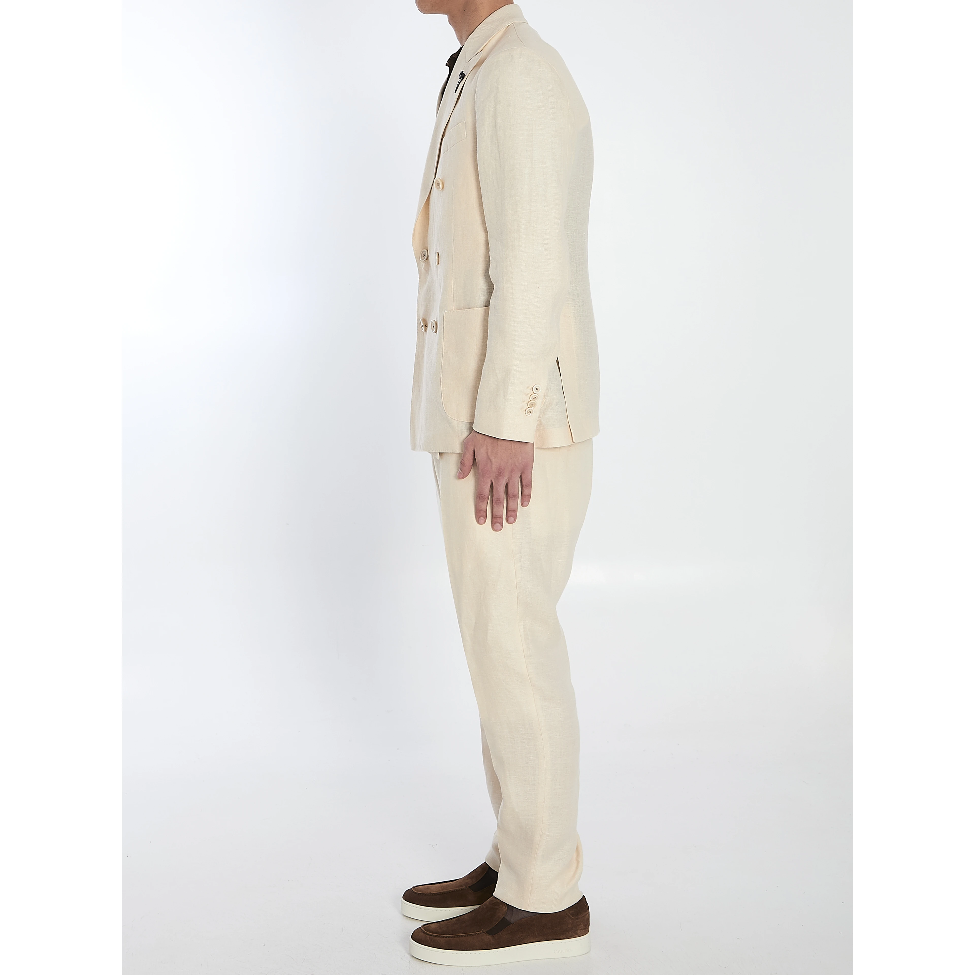 Two-piece linen suit