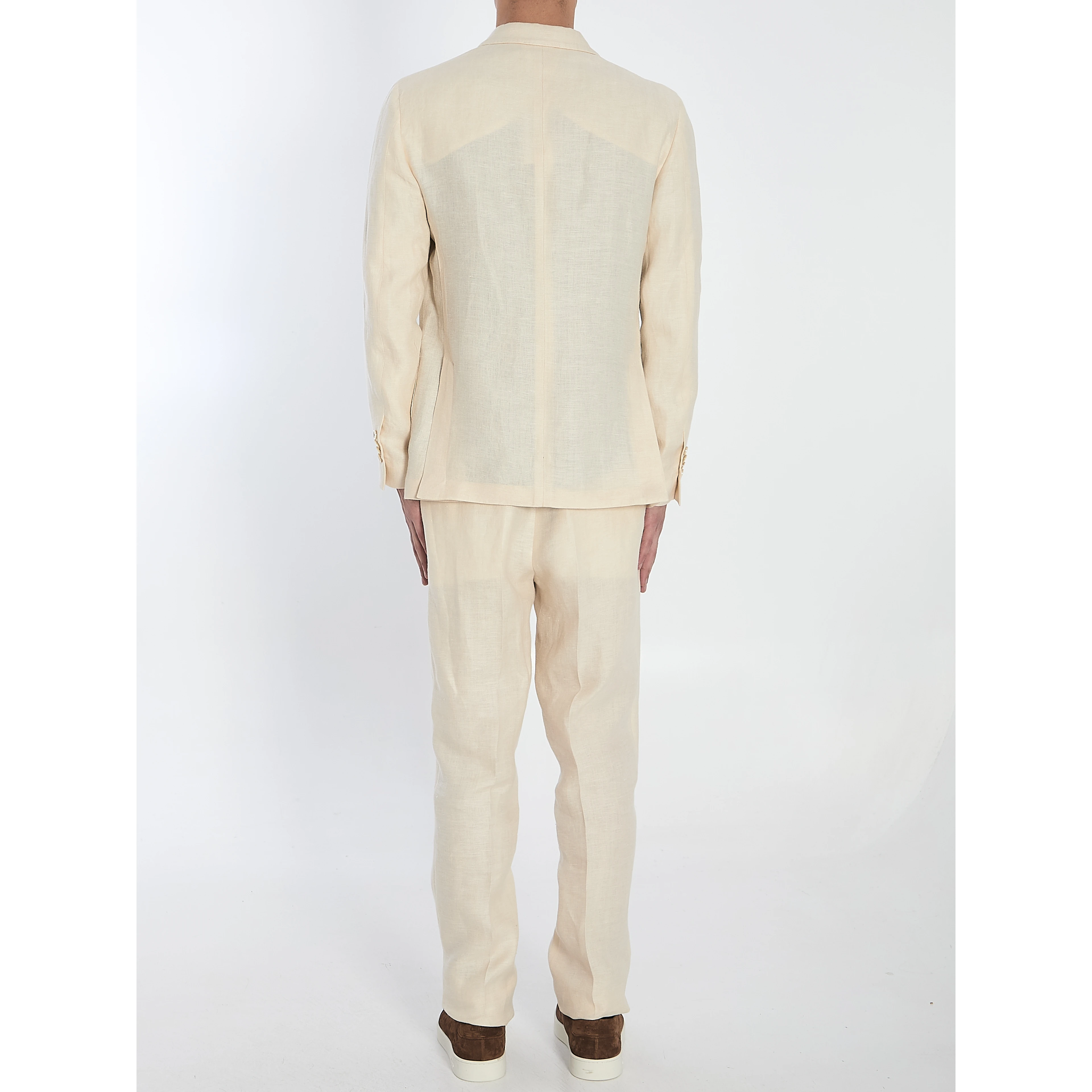 Two-piece linen suit