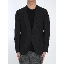 Silk single-breasted jacket