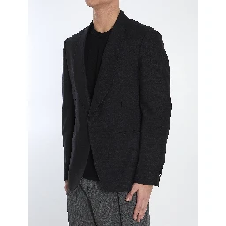 Silk single-breasted jacket