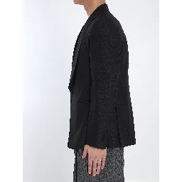 Silk single-breasted jacket