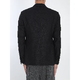 Silk single-breasted jacket