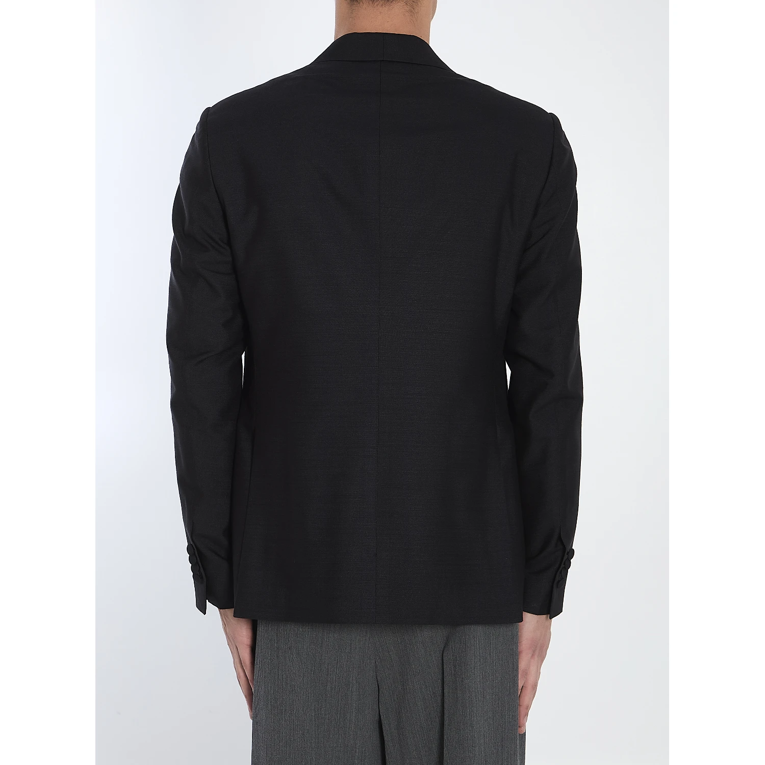 Silk single-breasted jacket