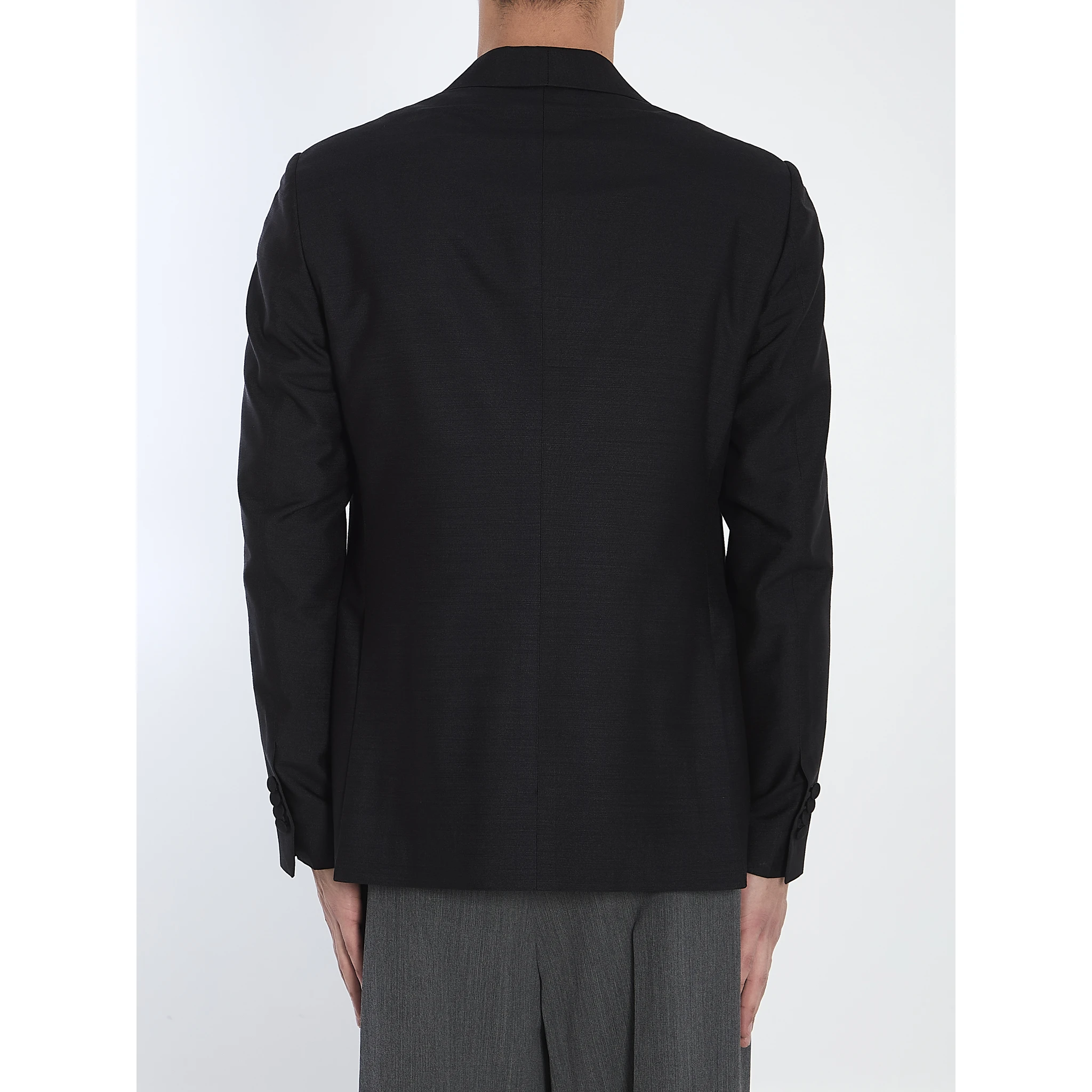 Silk single-breasted jacket