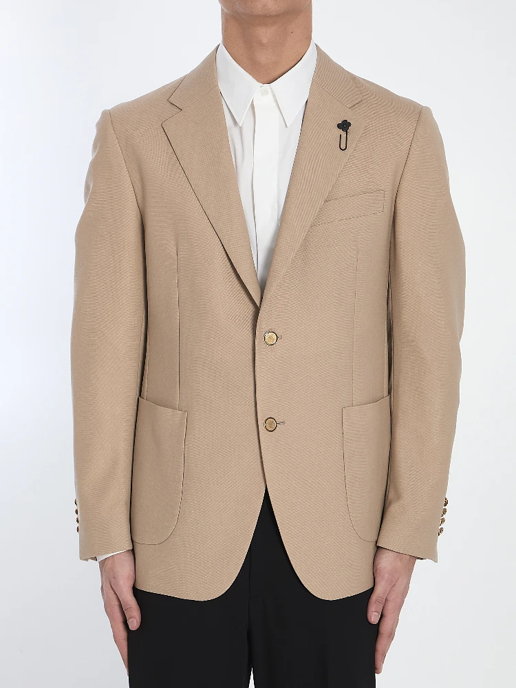 Wool single-breasted jacket