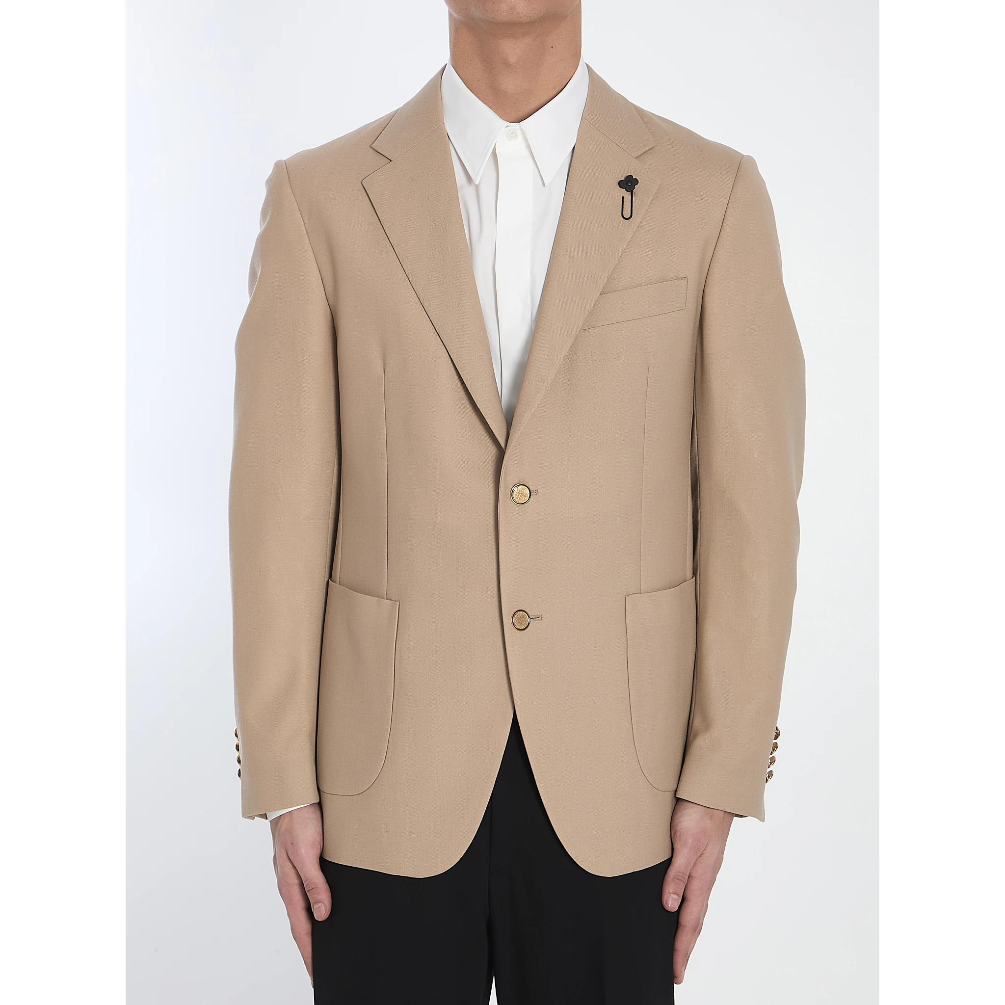 Wool single-breasted jacket