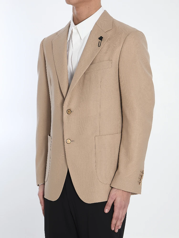 Wool single-breasted jacket alternative