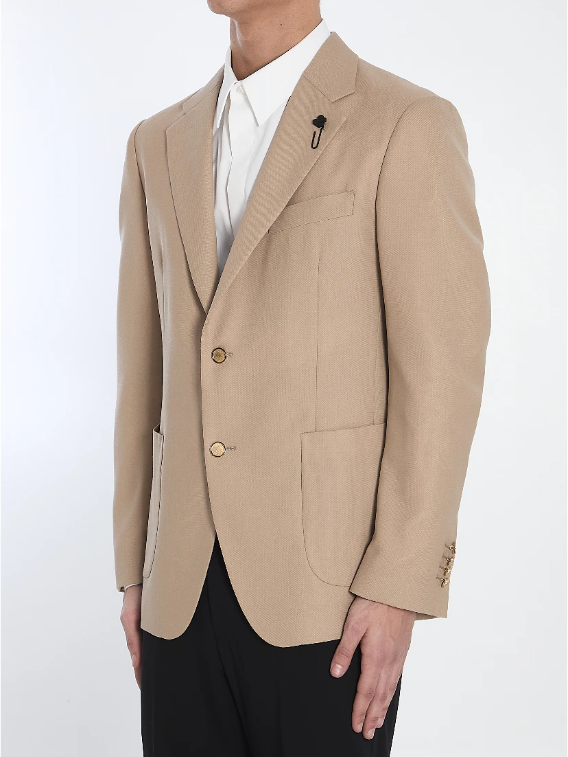 Wool single-breasted jacket
