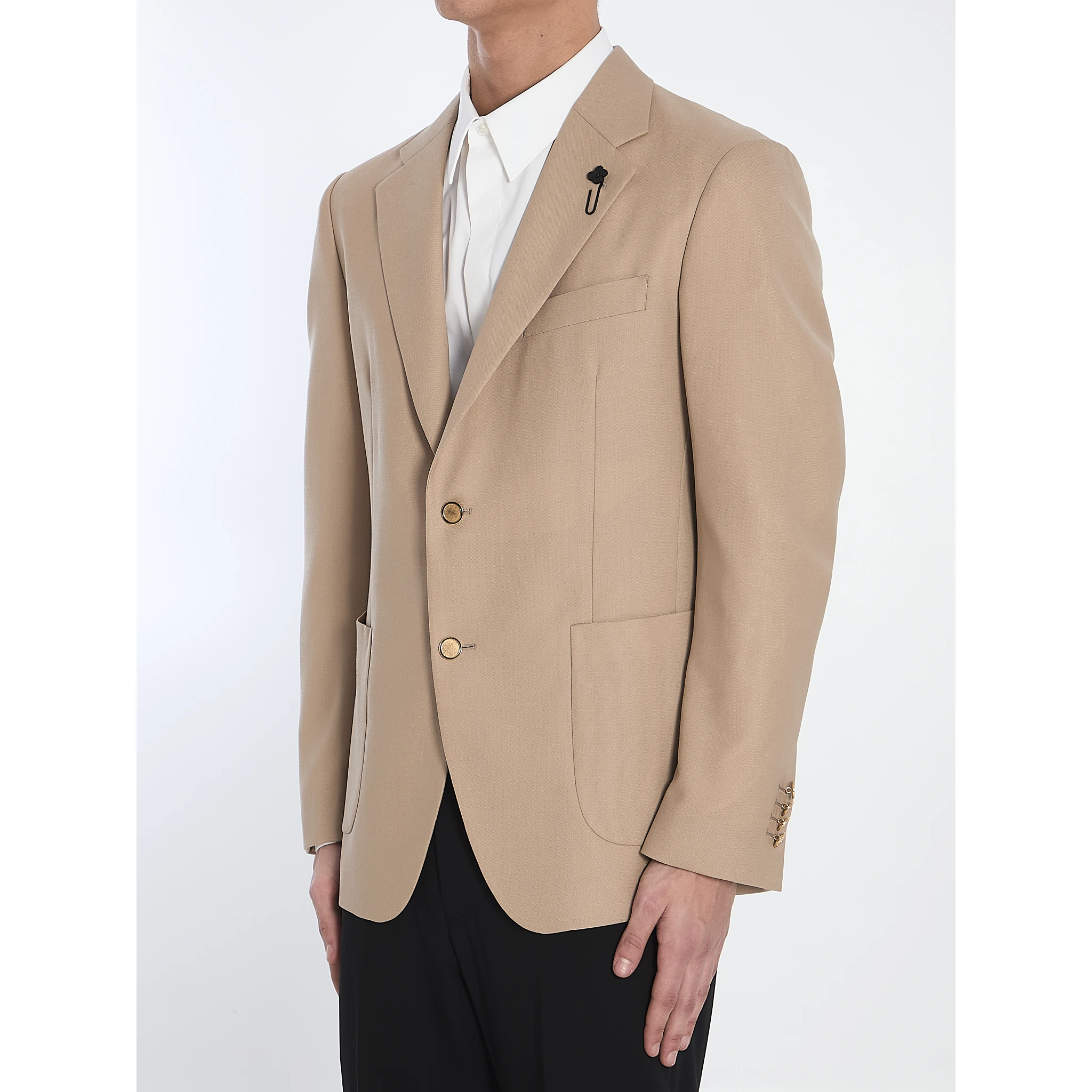 Wool single-breasted jacket