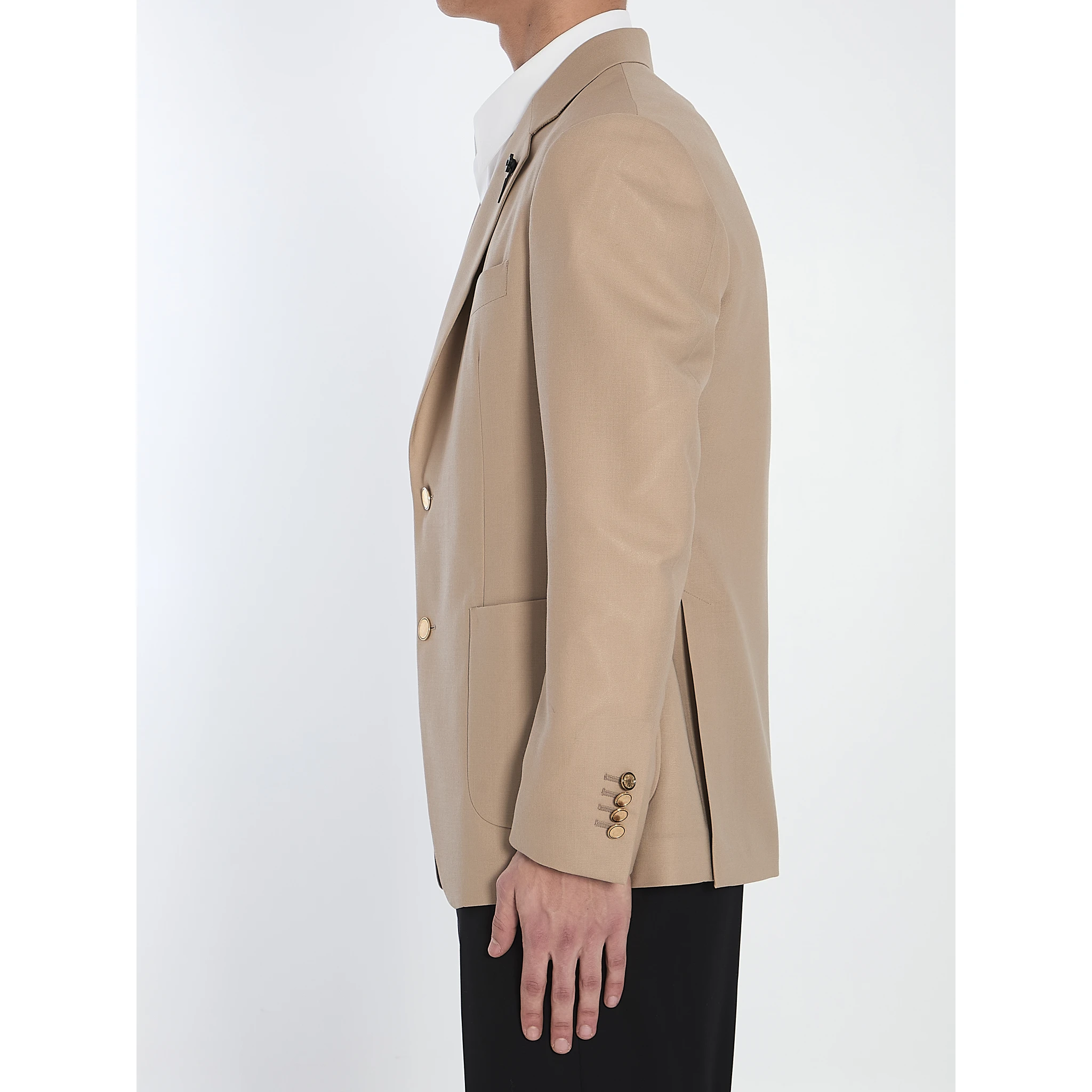 Wool single-breasted jacket